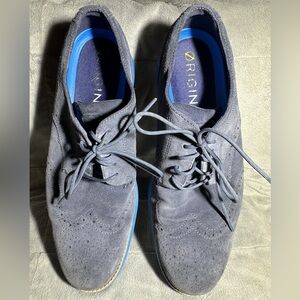 Cole Haan Lunargrand Blue Suede Wingtip Oxford C33908 Men's Size 10.5 Shoes